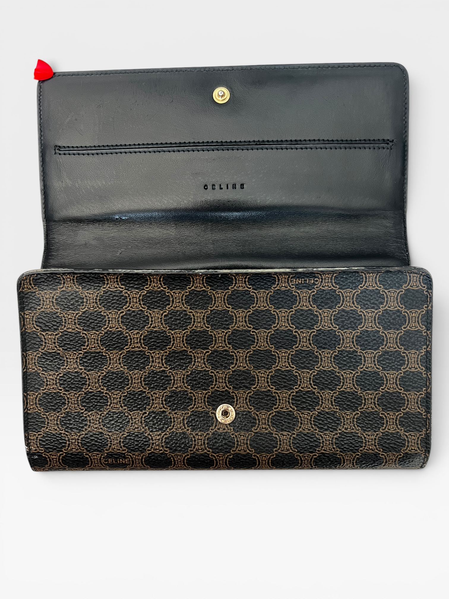 Celine Macadam Canvas Continental Wallet – Black