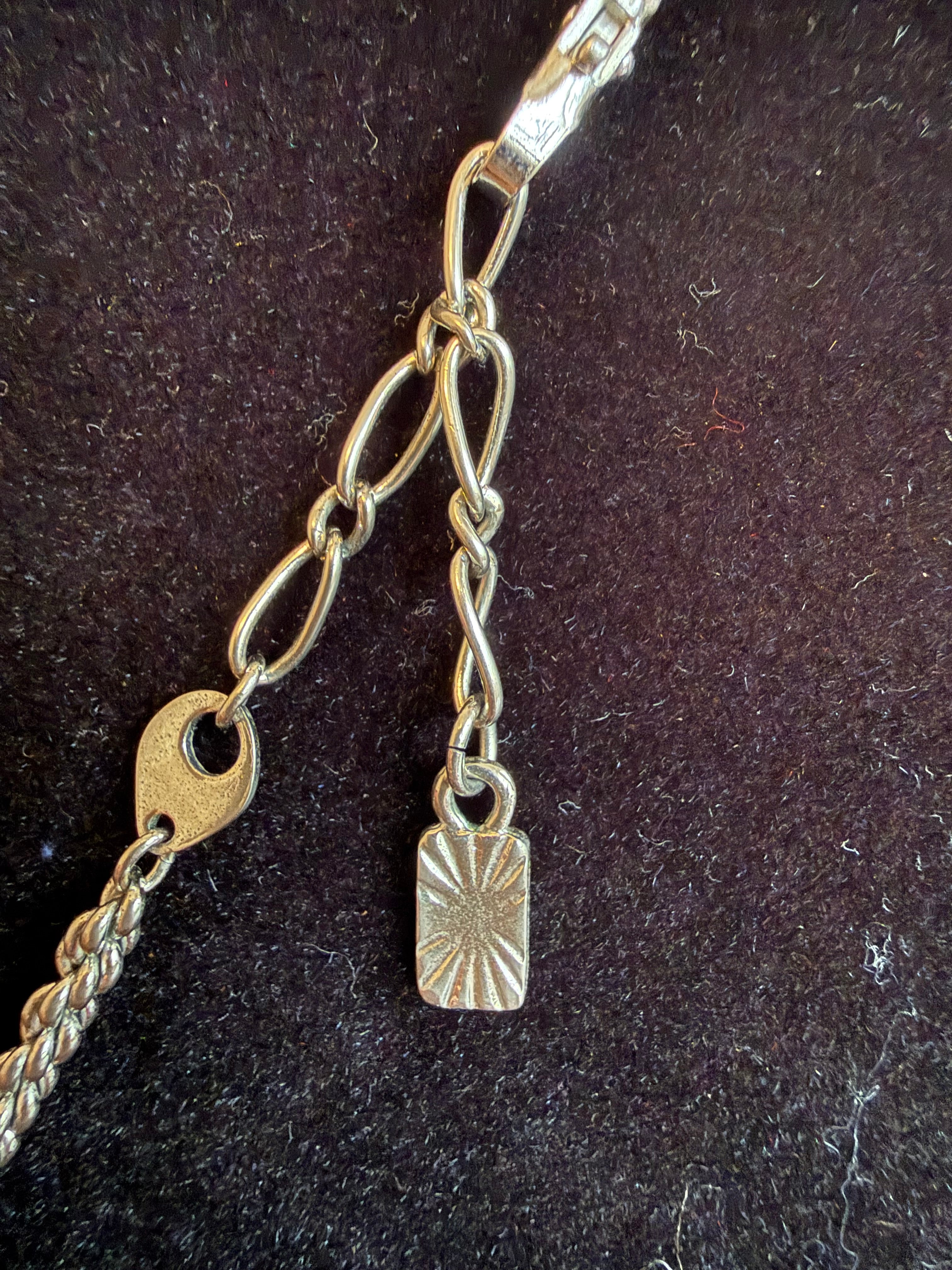 Vintage Yves Saint Laurent Silver rope chain Necklace