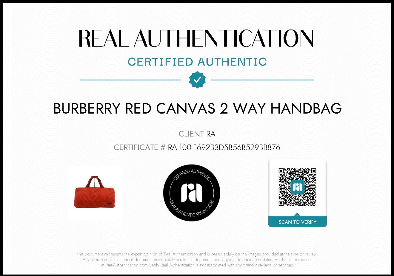 Burberry Blue Label red nylon 2-way Duffle Bag
