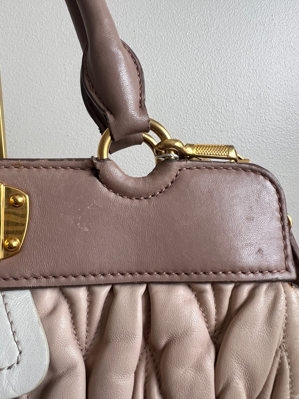 Miu Miu Matelassé Nappa Leather Satchel