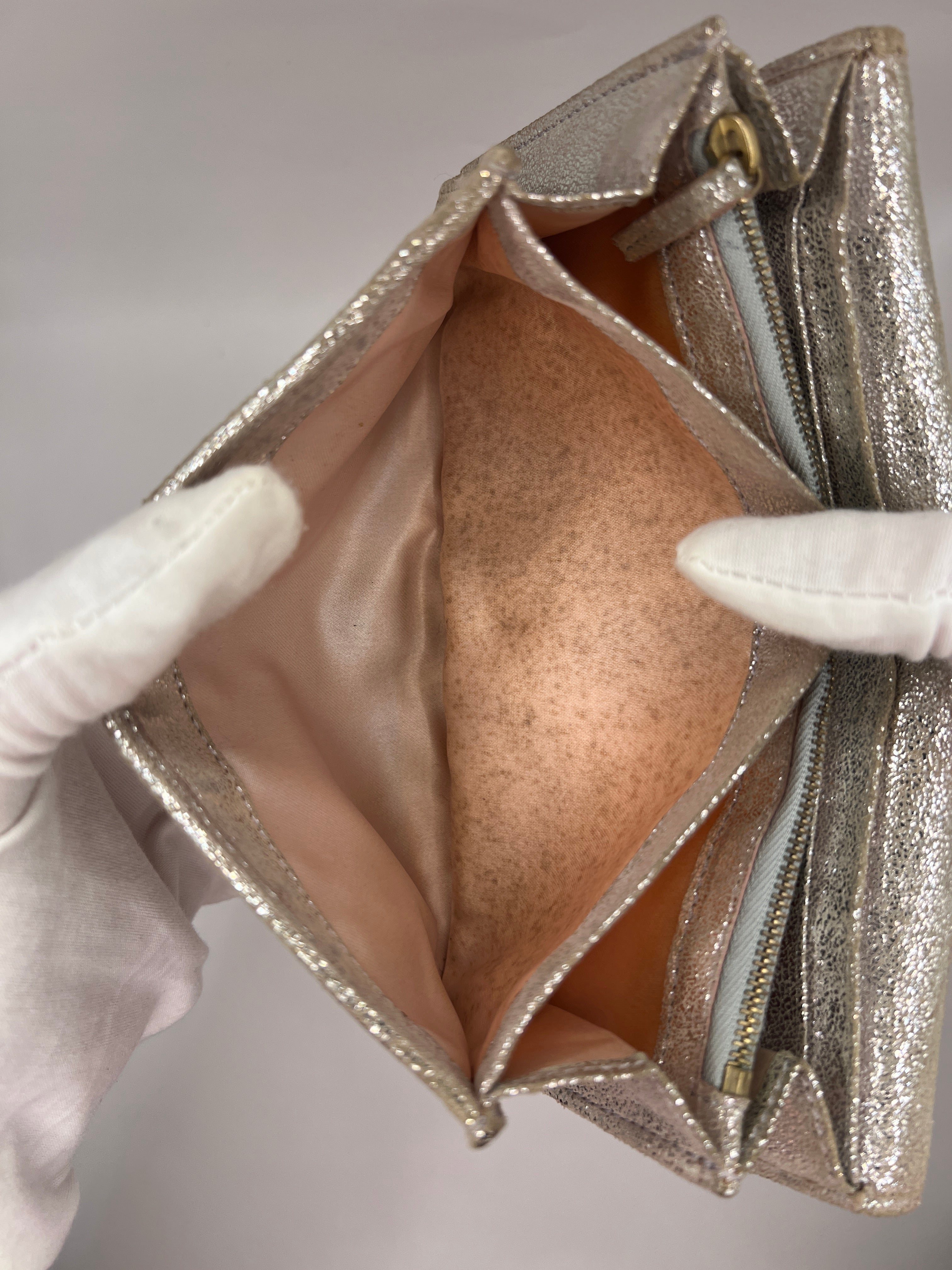 Fendi Metallic Zucca Baguette Long Wallet