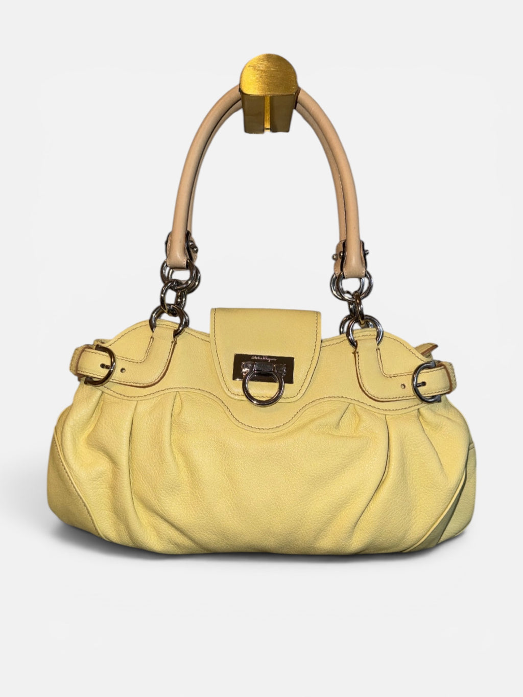 Salvatore Ferragamo Gancini Leather Shoulder Bag