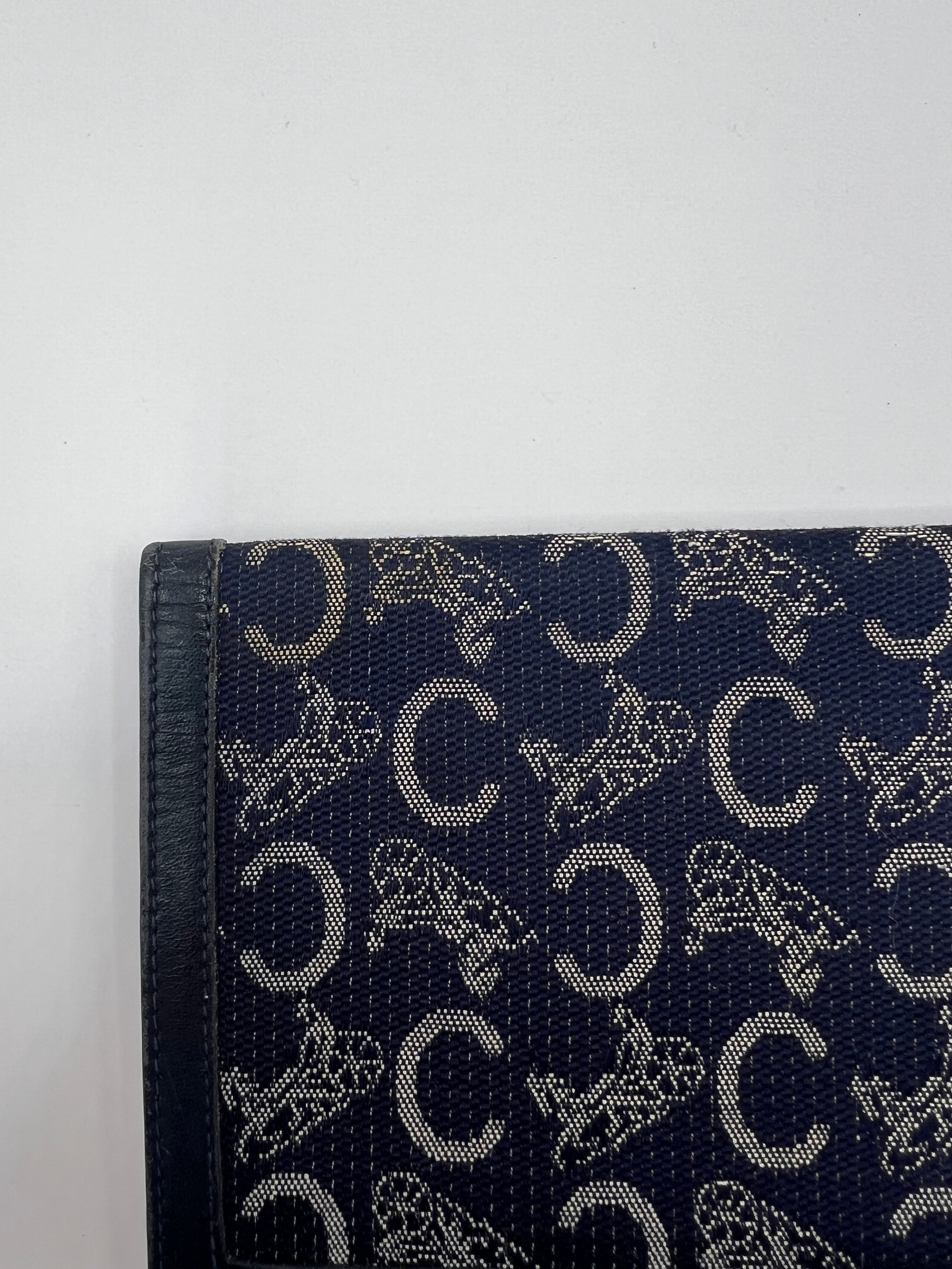 Céline Macadam Denim Horse Carriage Long Wallet