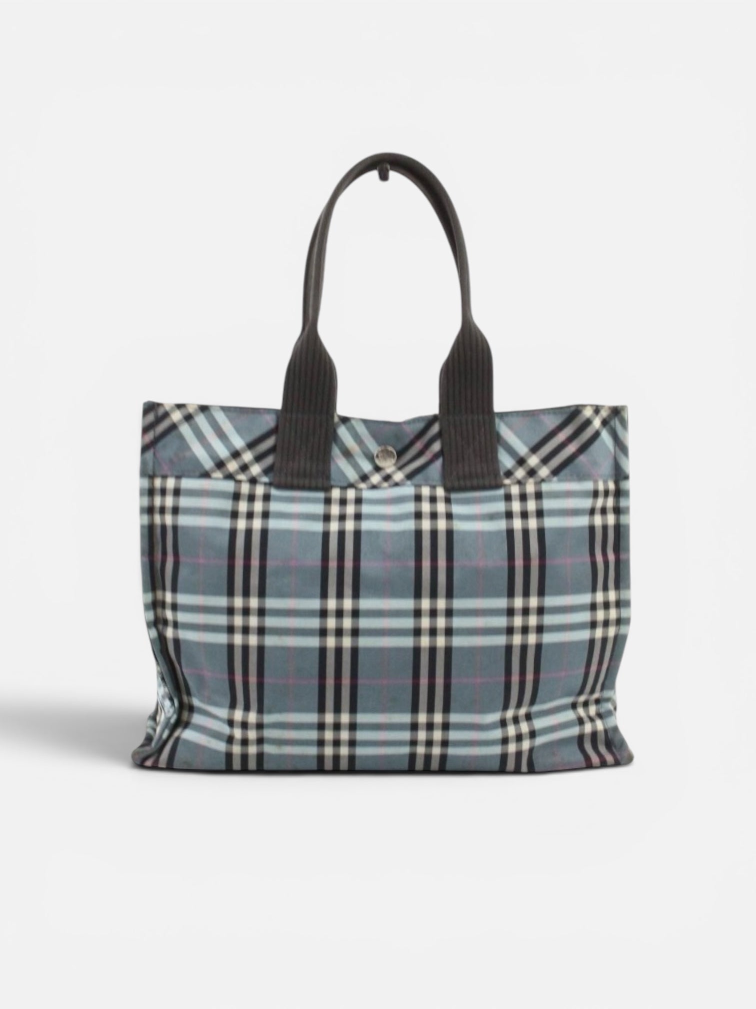 Burberry Blue House Check Tote Bag