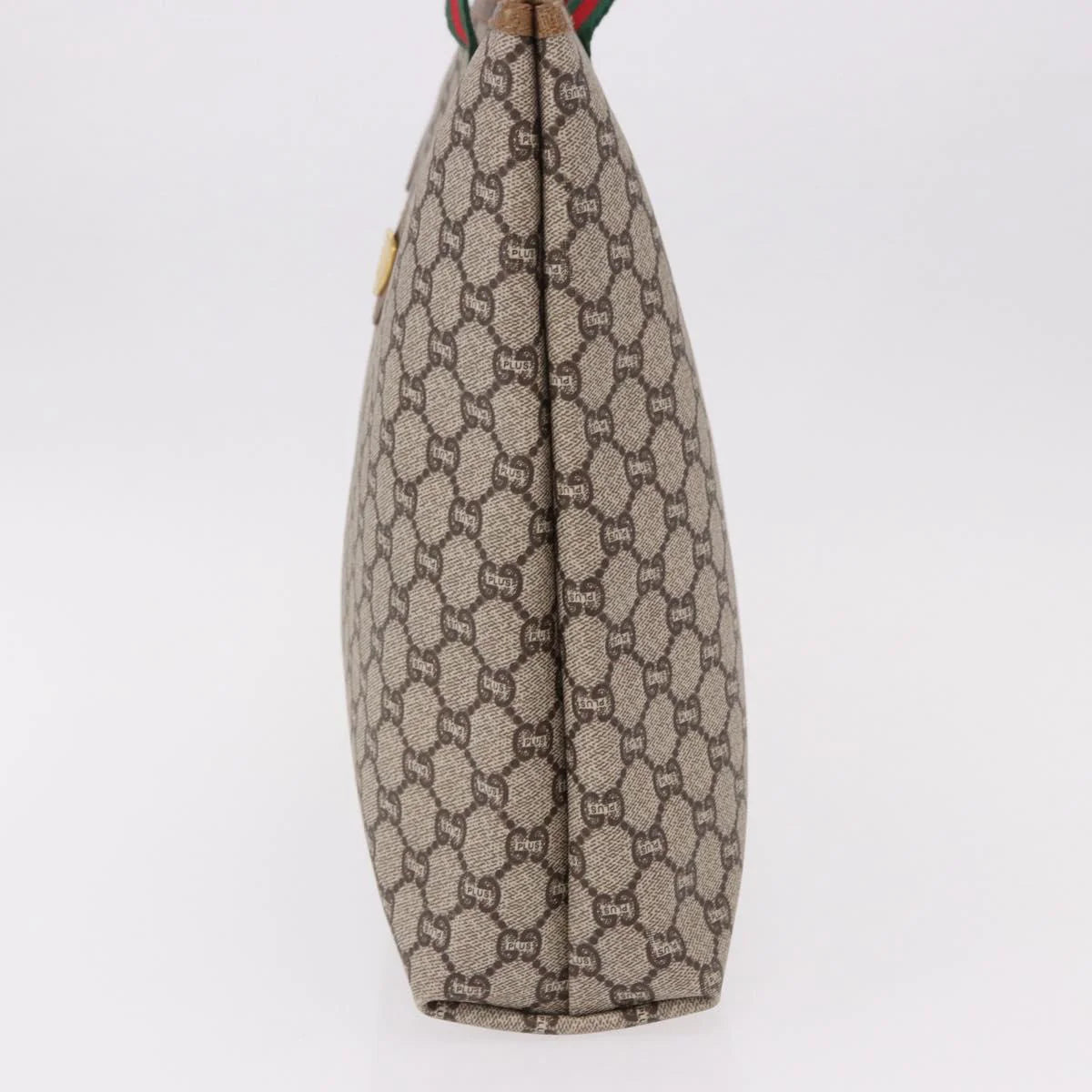 Gucci GG Plus Canvas Tote — Web Handles, Gold Hardware