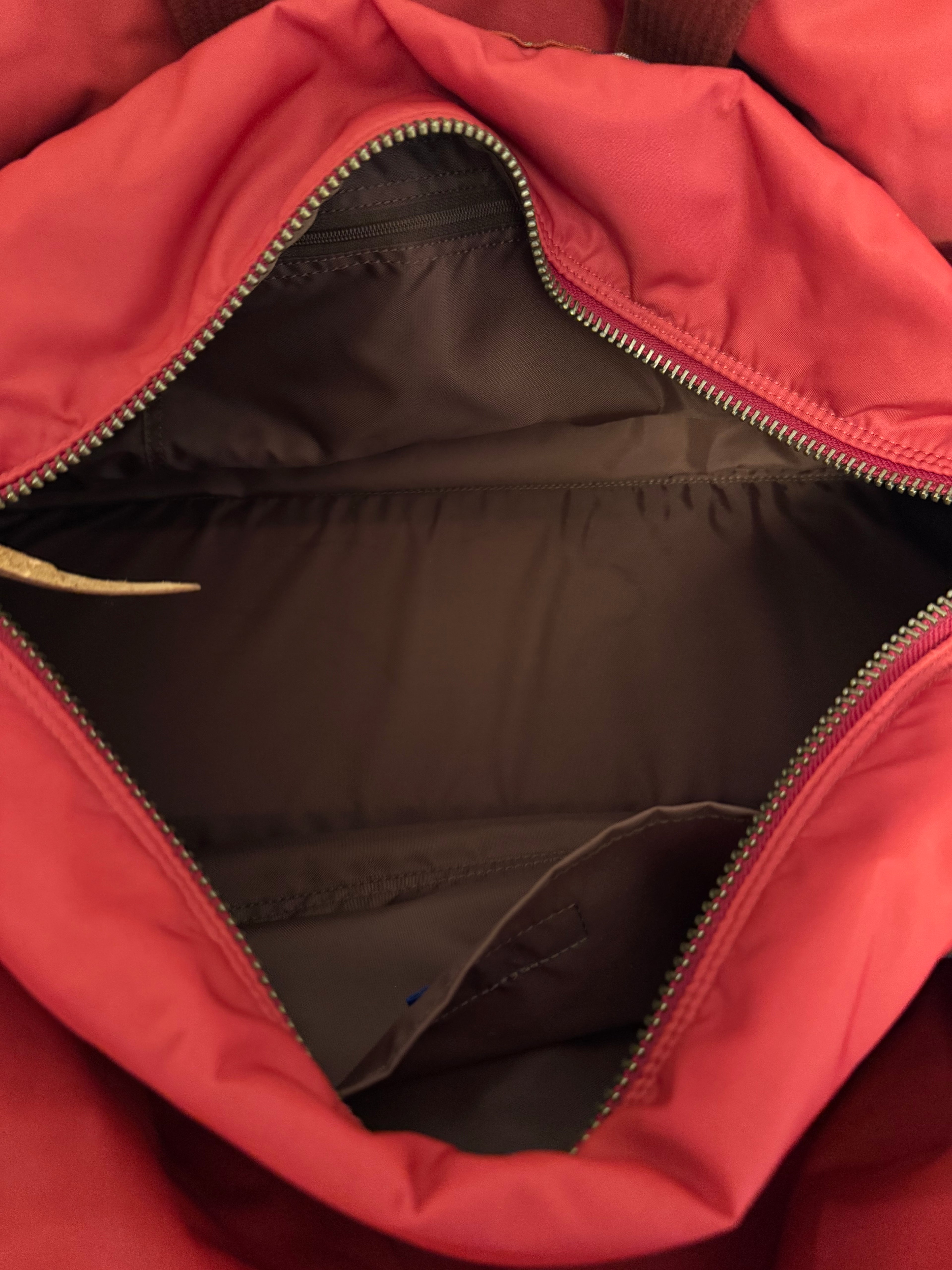 Burberry Blue Label red nylon 2-way Duffle Bag