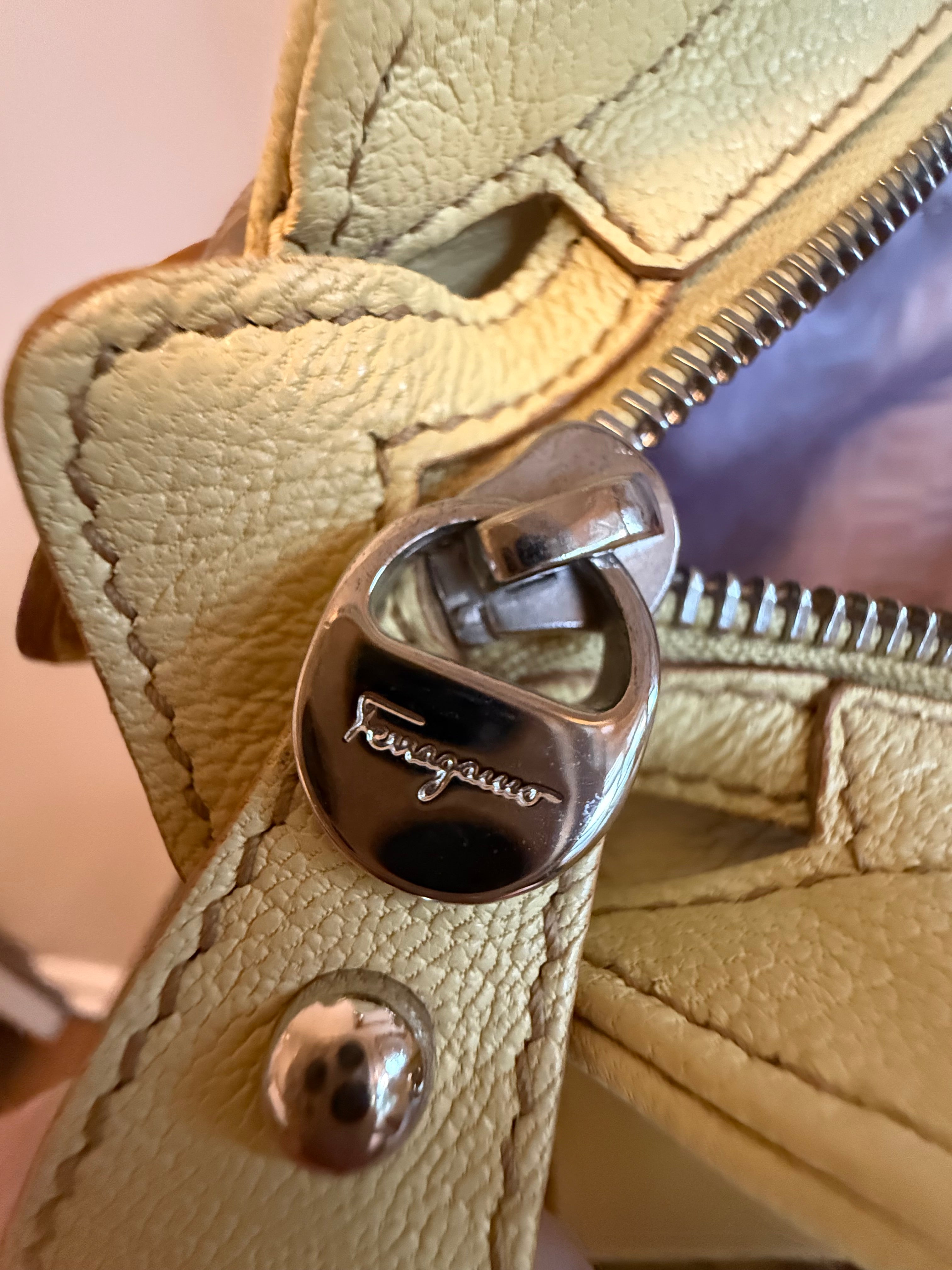 Salvatore Ferragamo Gancini Leather Shoulder Bag