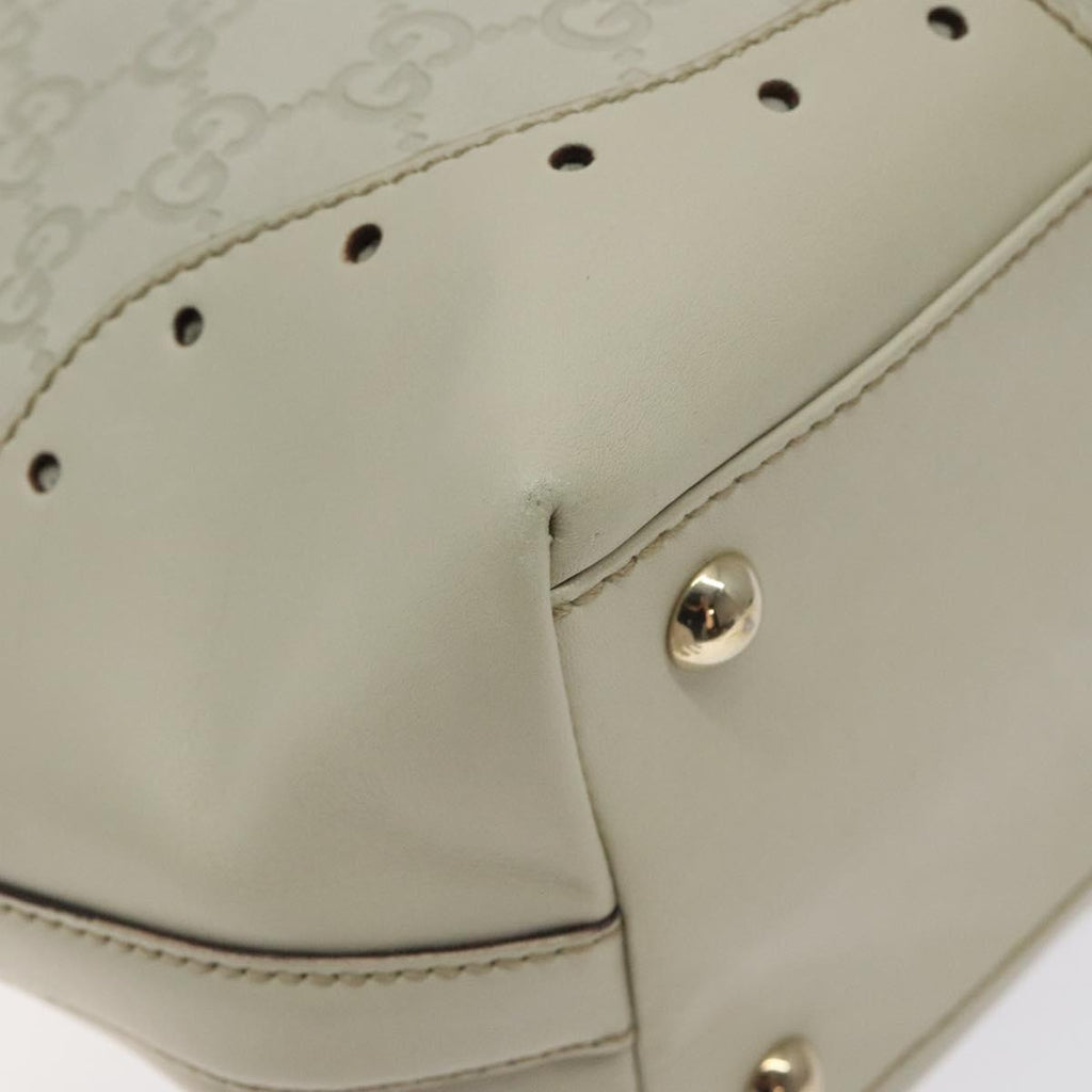 Gucci Guccissima White Leather Tote Bag