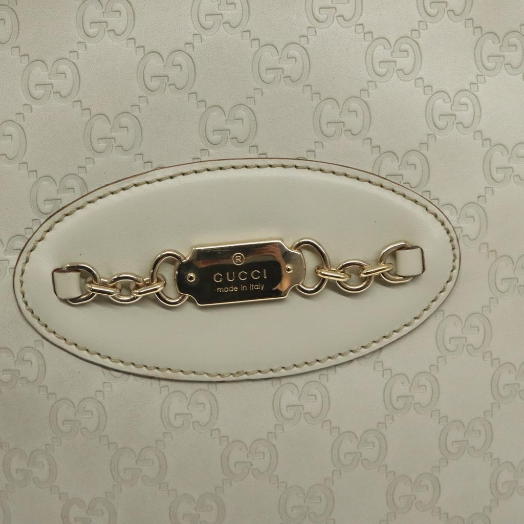 Gucci Guccissima White Leather Tote Bag