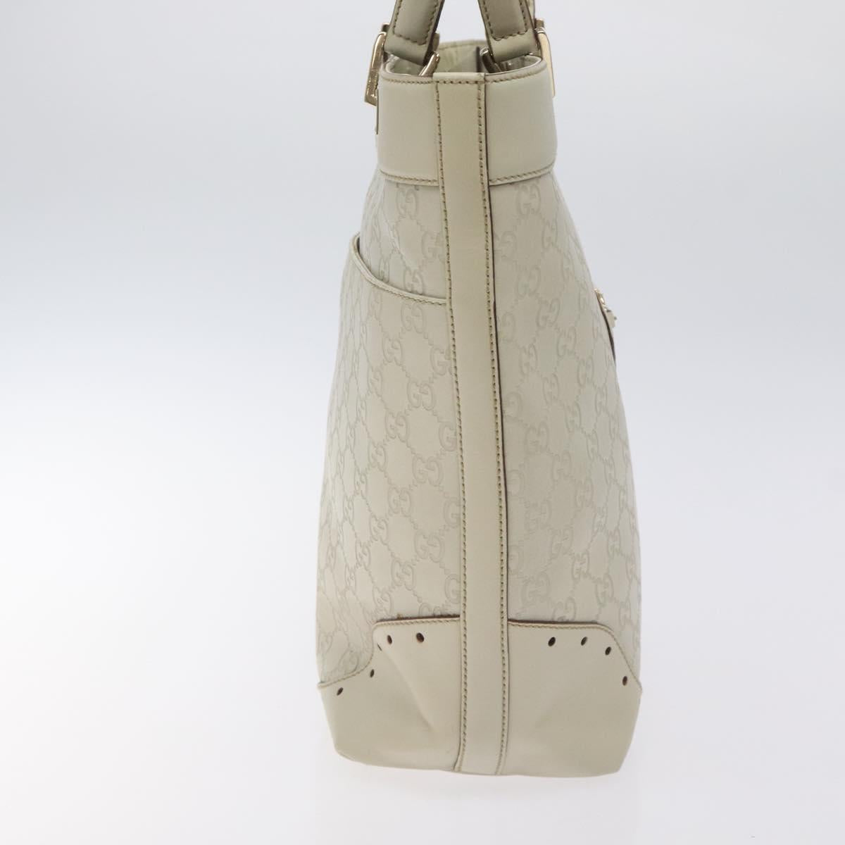 Gucci Guccissima White Leather Tote Bag