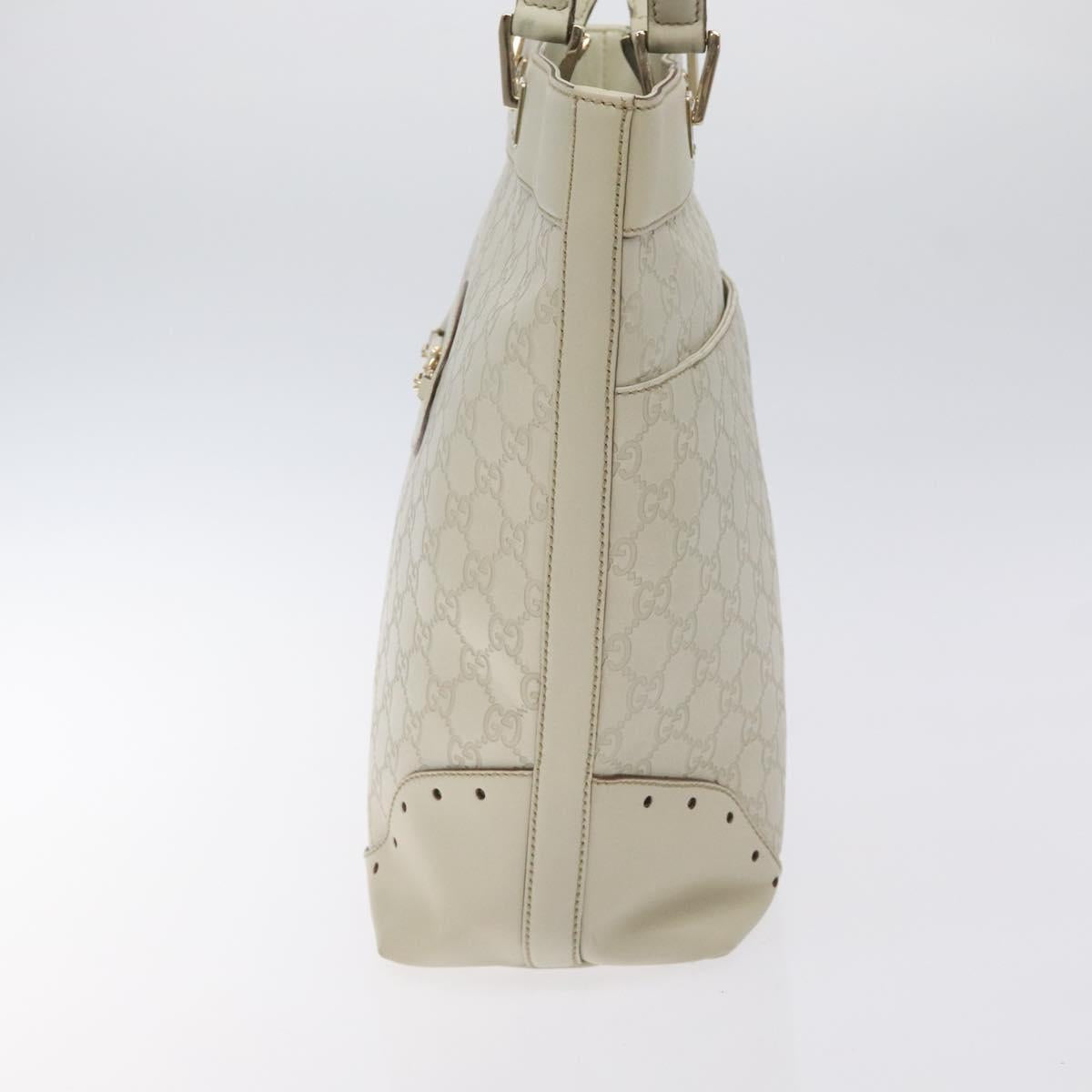 Gucci Guccissima White Leather Tote Bag