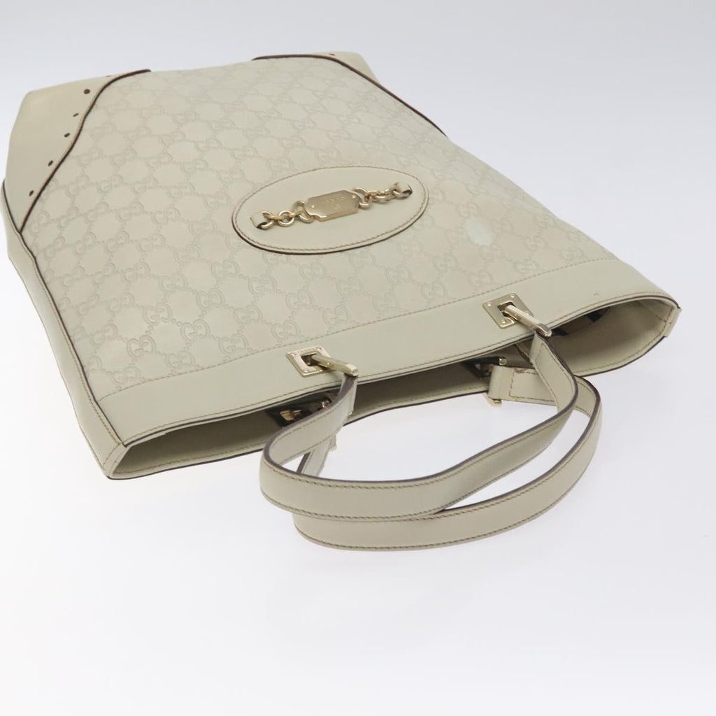 Gucci Guccissima White Leather Tote Bag