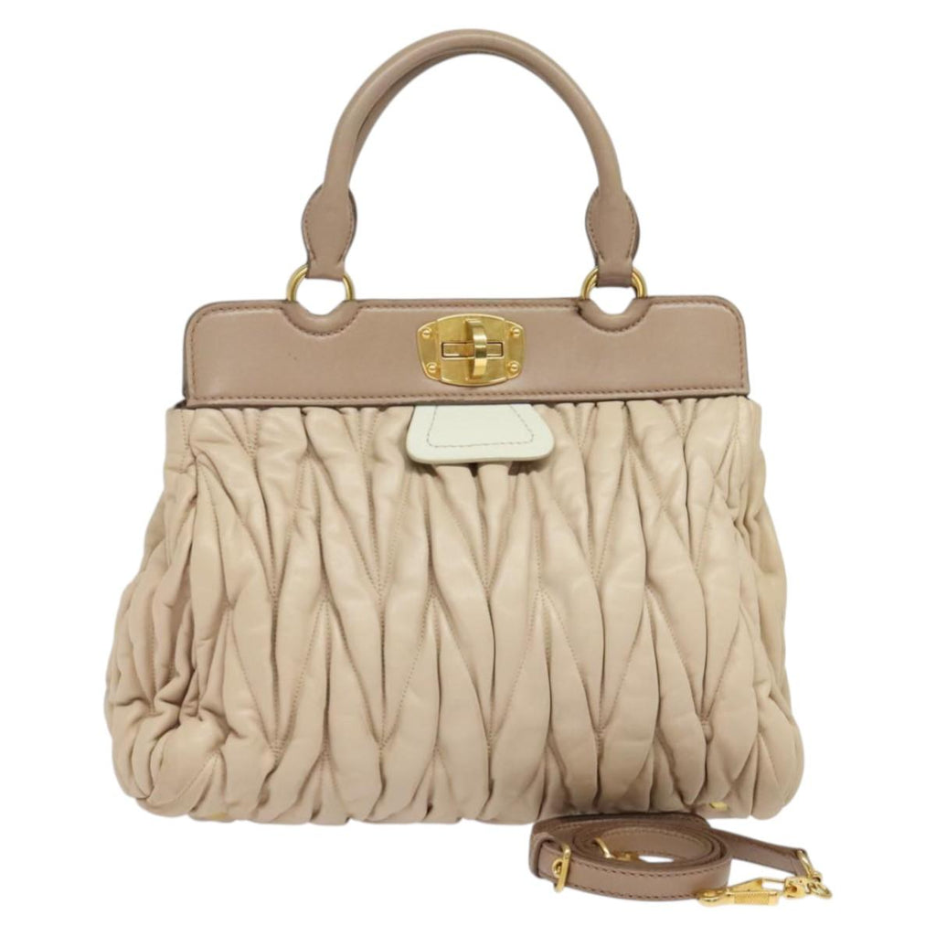 Miu Miu Matelassé Nappa Leather Satchel