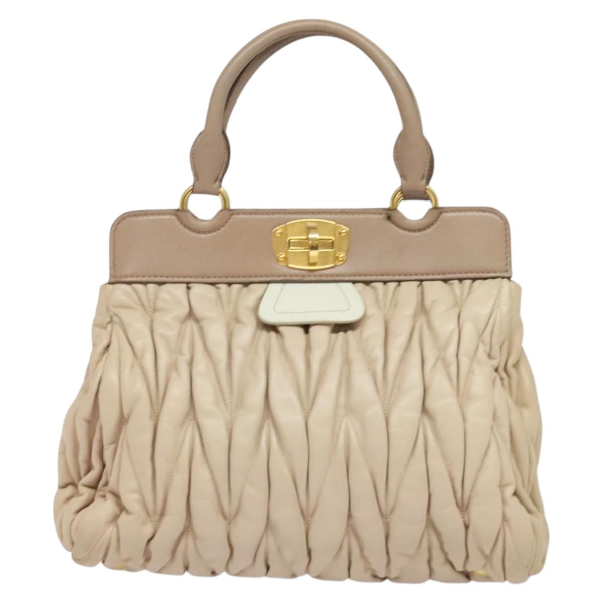 Miu Miu Matelassé Nappa Leather Satchel