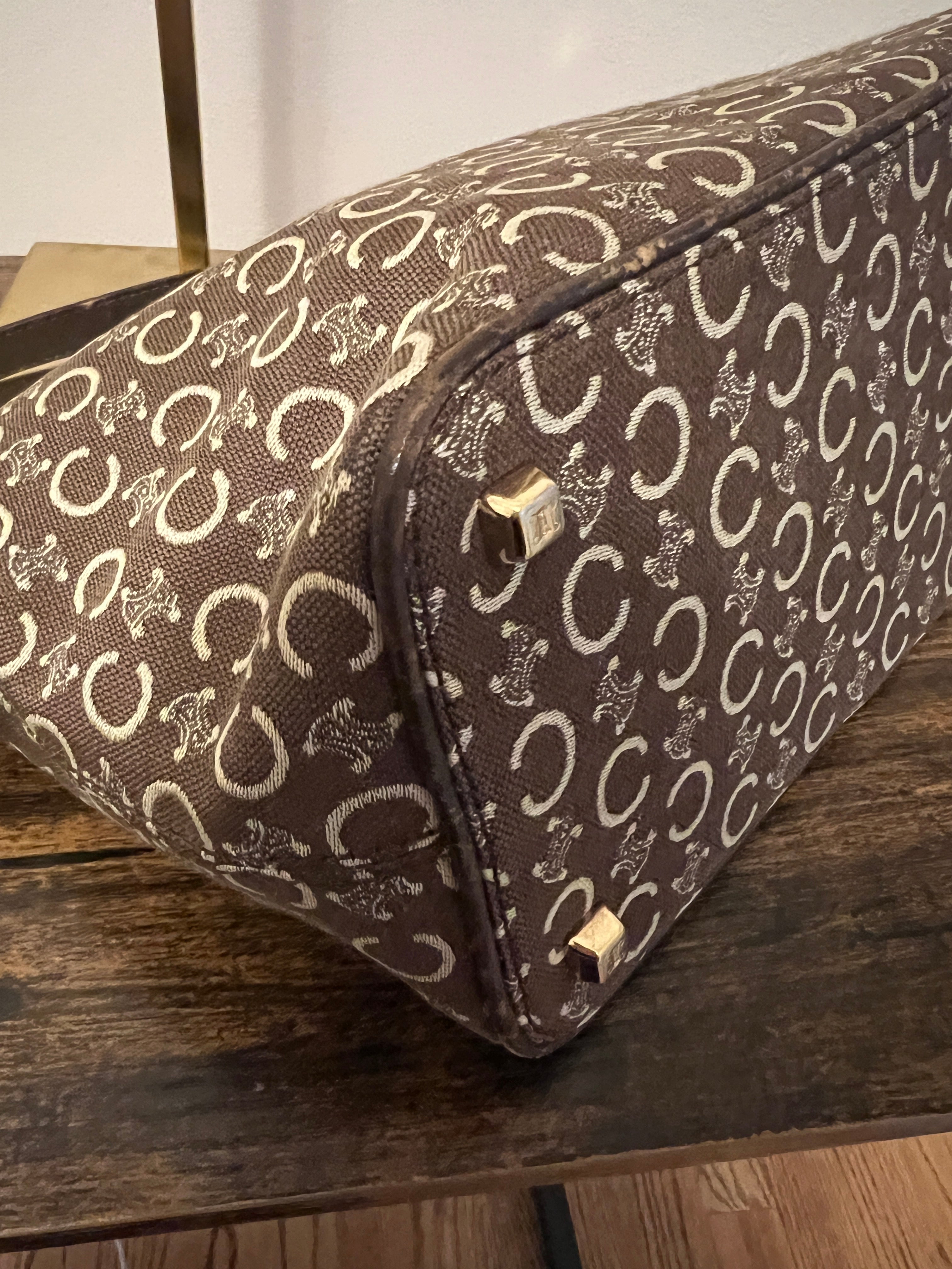Celine Brown Macadam Canvas Pochette