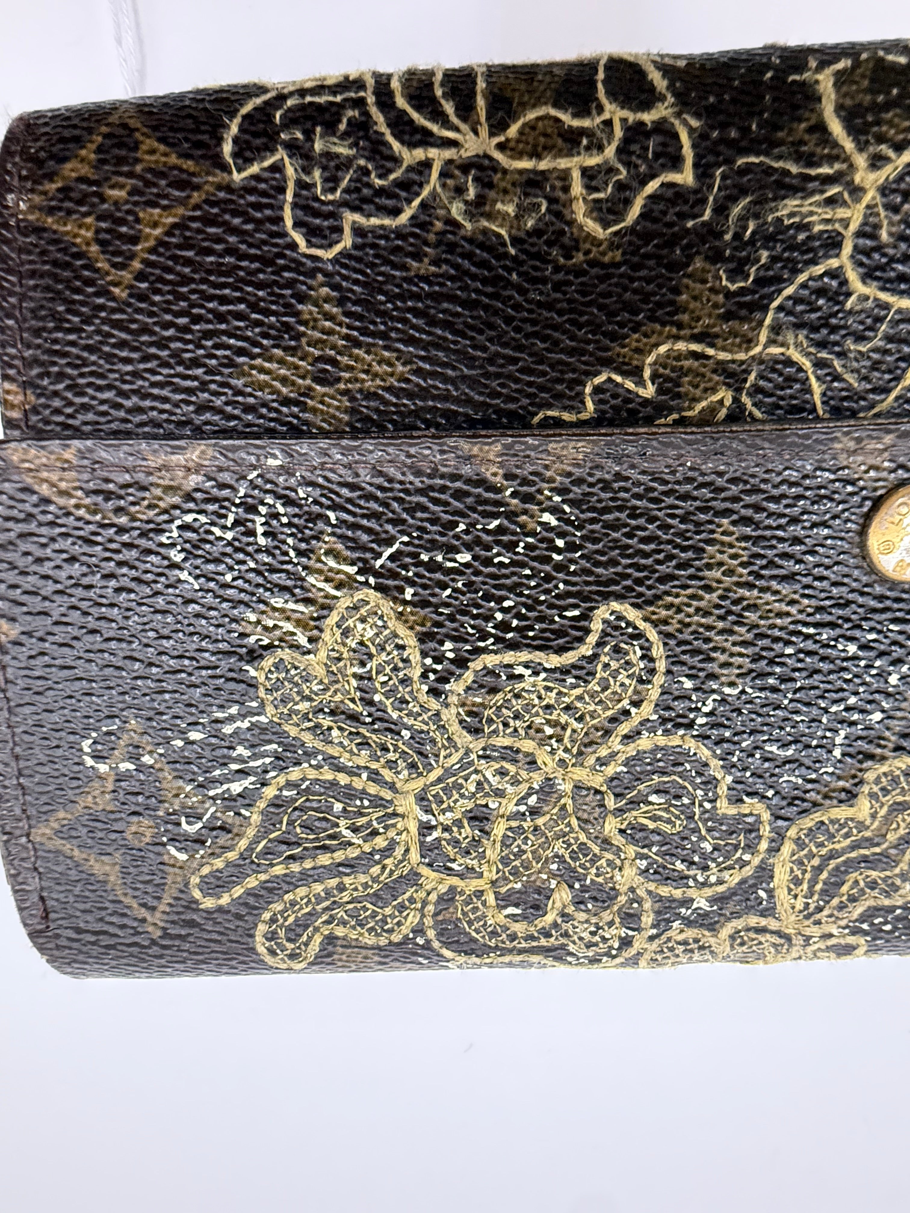 Louis Vuitton Limited Edition Monogram Dentelle Sarah Wallet