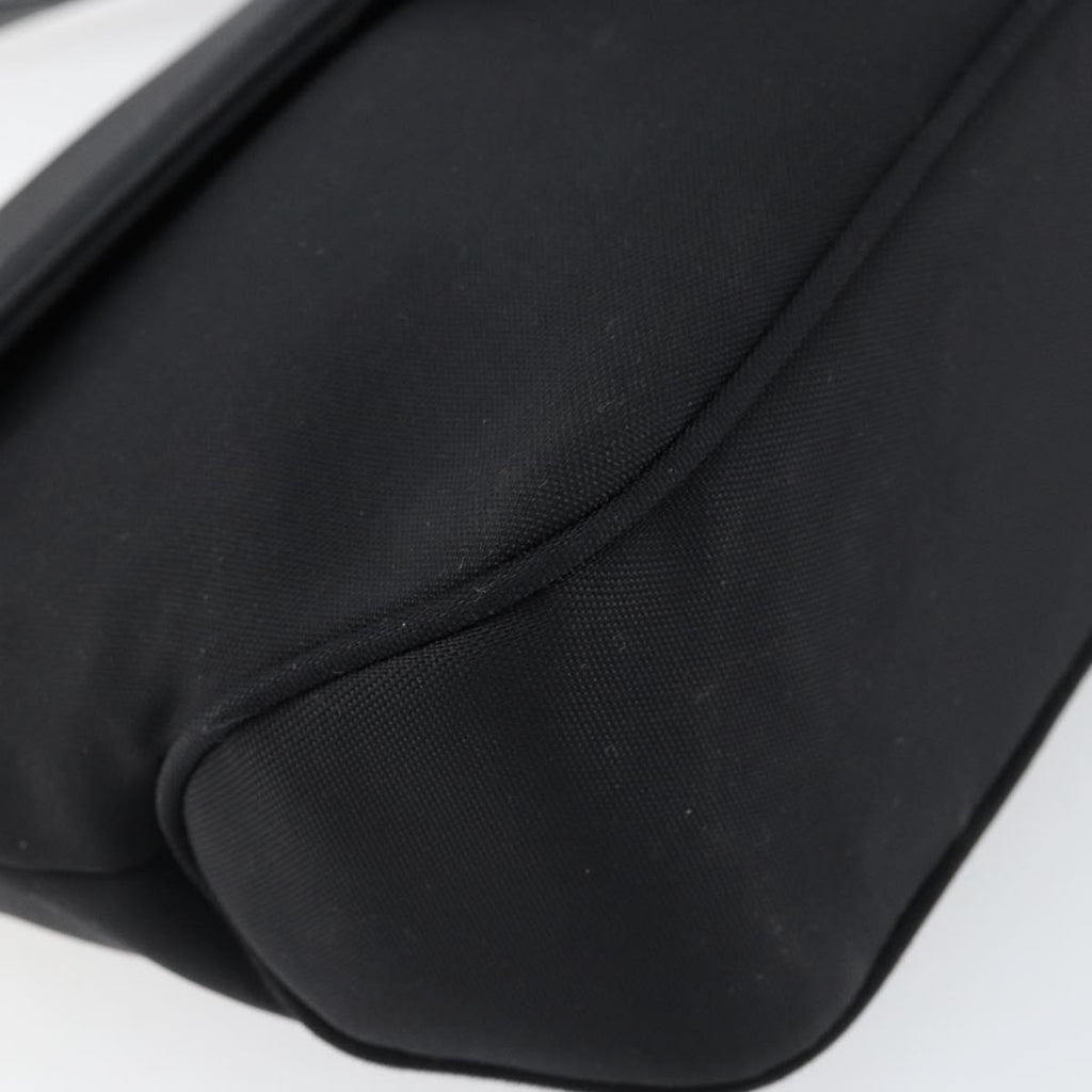 Salvatore Ferragamo Nylon Flap Shoulder Bag Black