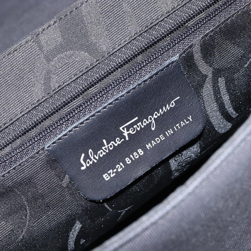 Salvatore Ferragamo Nylon Flap Shoulder Bag Black