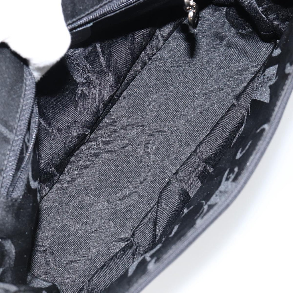 Salvatore Ferragamo Nylon Flap Shoulder Bag Black