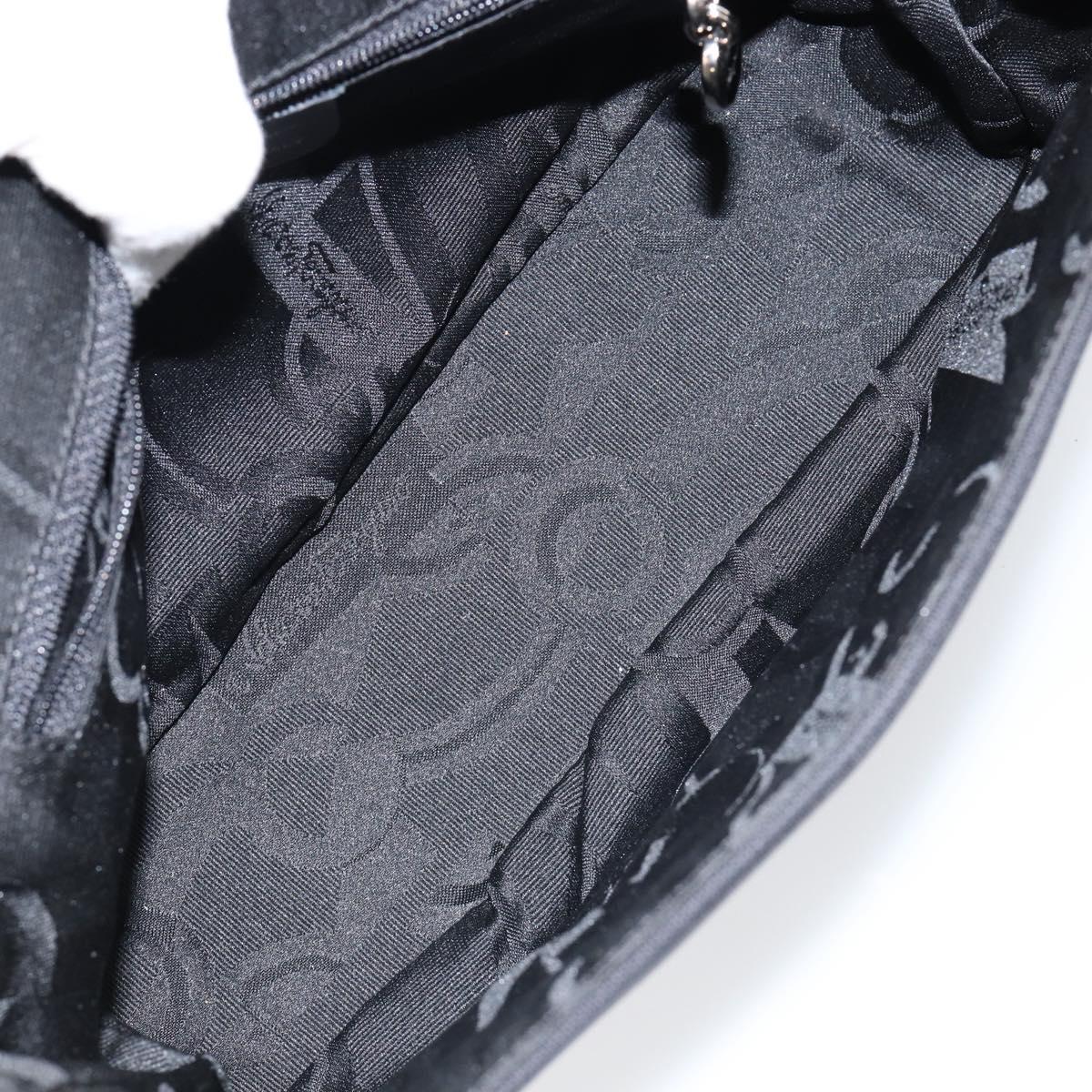 Salvatore Ferragamo Nylon Flap Shoulder Bag Black
