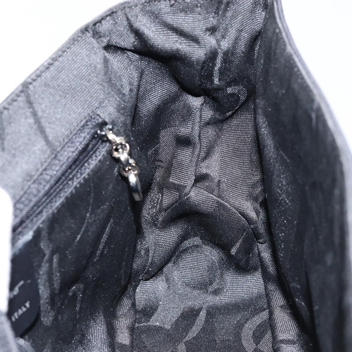 Salvatore Ferragamo Nylon Flap Shoulder Bag Black