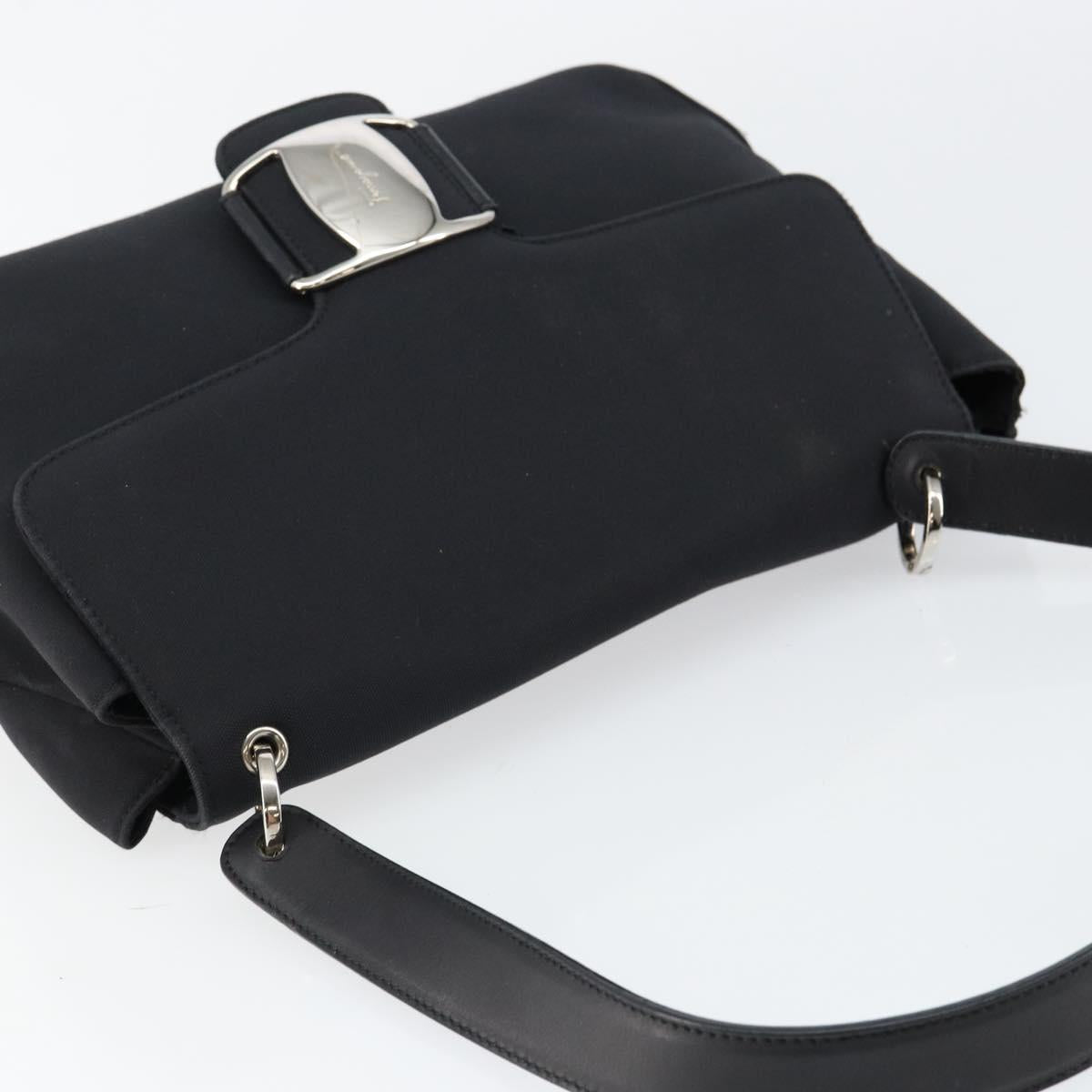 Salvatore Ferragamo Nylon Flap Shoulder Bag Black
