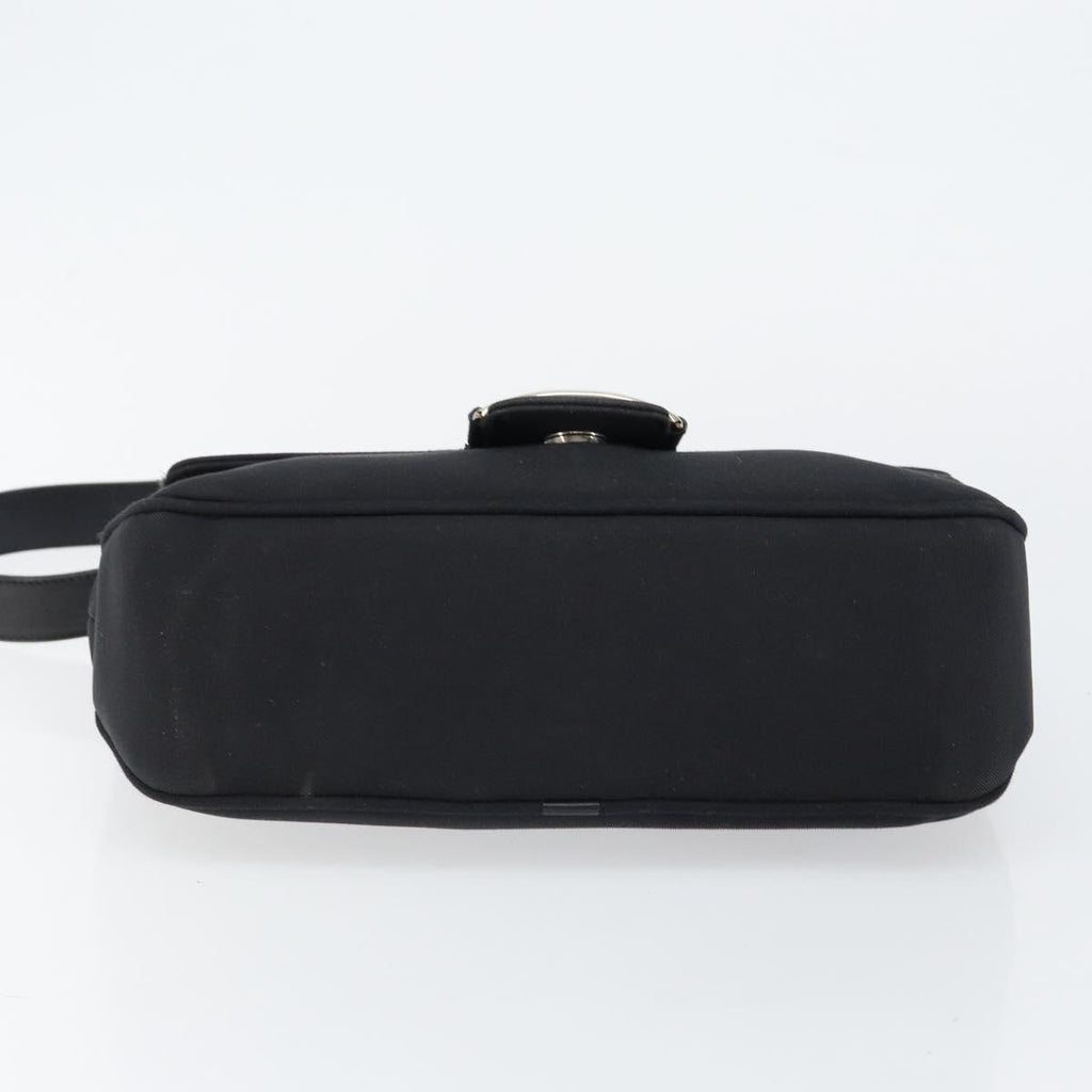 Salvatore Ferragamo Nylon Flap Shoulder Bag Black