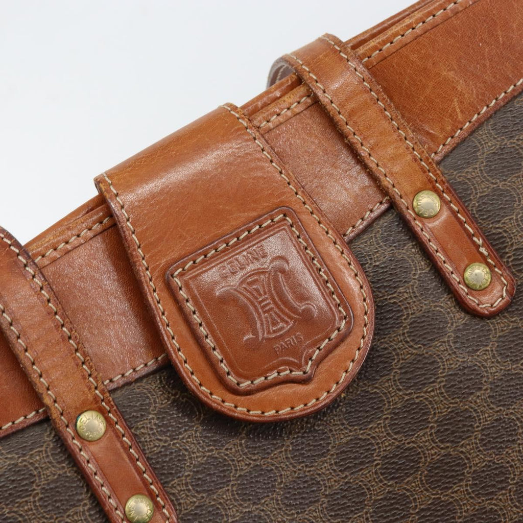 Céline Macadam Tote Bag Brown Coated Canvas Vintage
