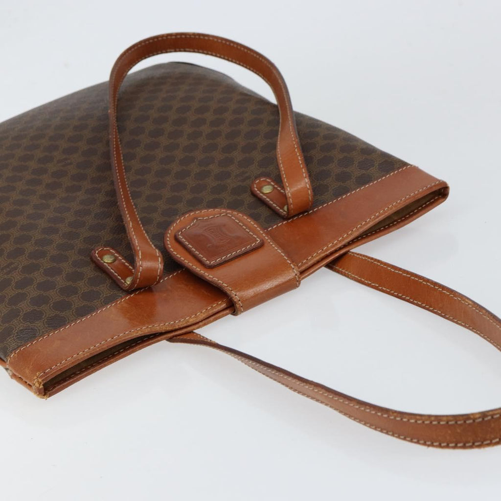 Céline Macadam Tote Bag Brown Coated Canvas Vintage