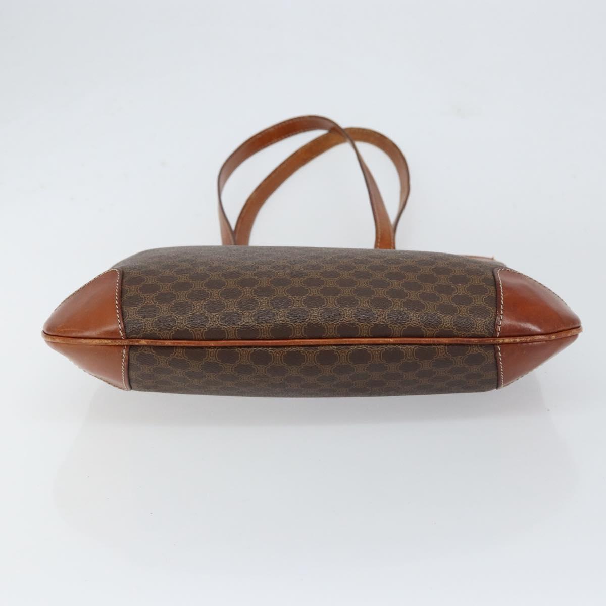 Céline Macadam Tote Bag Brown Coated Canvas Vintage