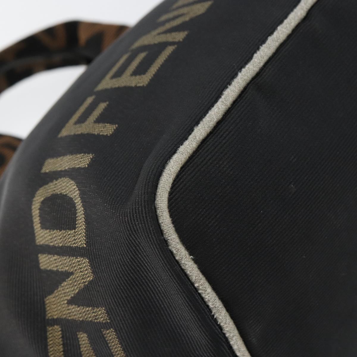 Fendi Roma Logo Canvas Tote | Black &amp; Zucca | Made in Italy | Late 1990s