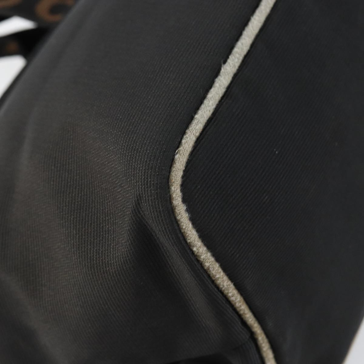 Fendi Roma Logo Canvas Tote | Black &amp; Zucca | Made in Italy | Late 1990s