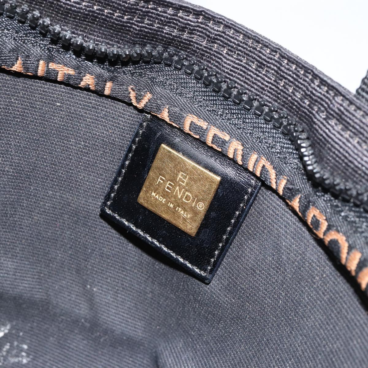 Fendi Roma Logo Canvas Tote | Black &amp; Zucca | Made in Italy | Late 1990s