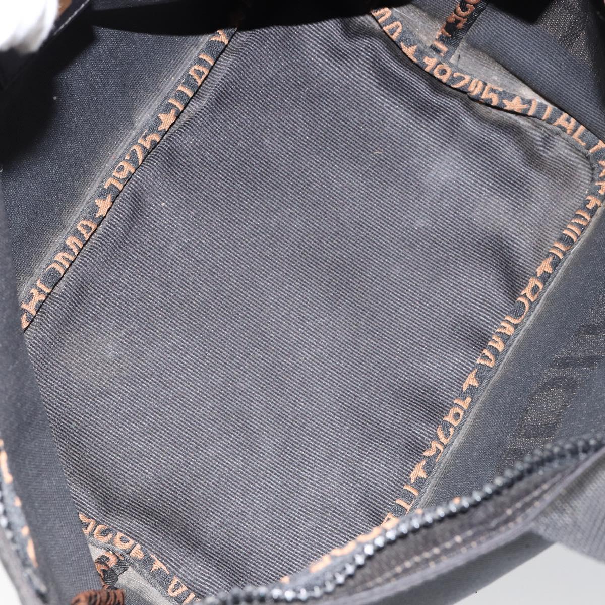 Fendi Roma Logo Canvas Tote | Black &amp; Zucca | Made in Italy | Late 1990s