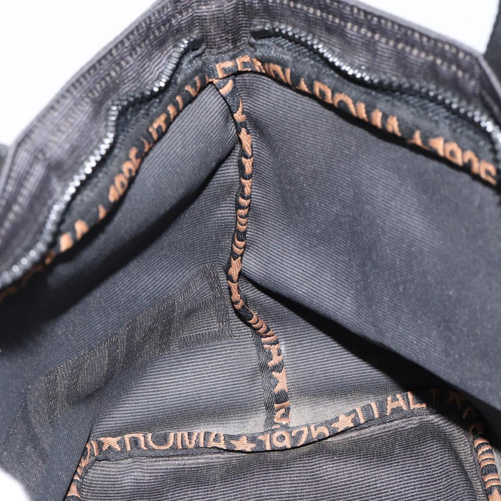 Fendi Roma Logo Canvas Tote | Black &amp; Zucca | Made in Italy | Late 1990s
