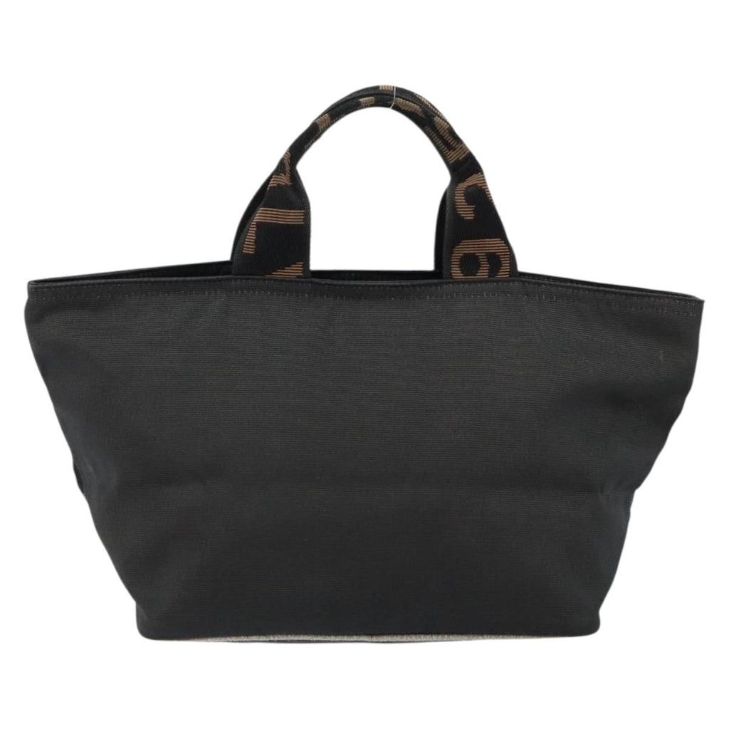 Fendi Roma Logo Canvas Tote | Black &amp; Zucca | Made in Italy | Late 1990s