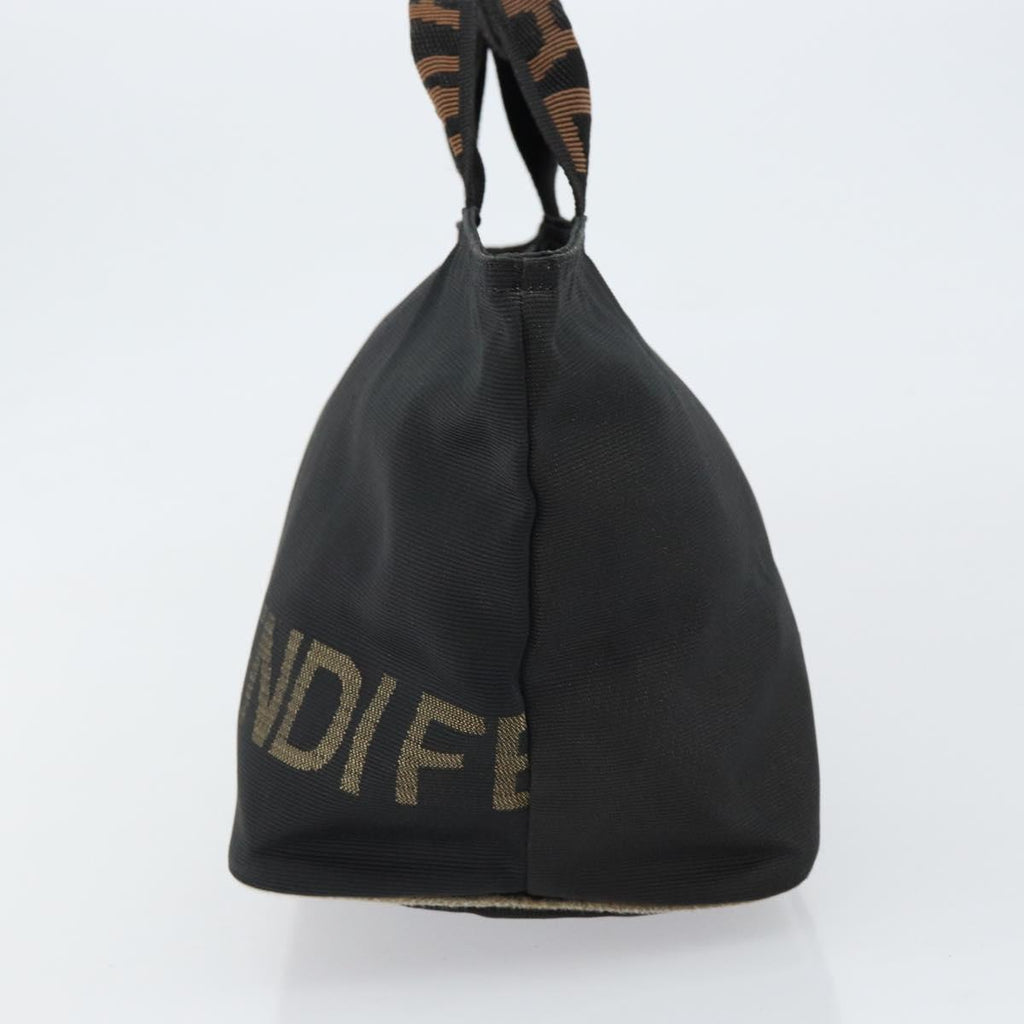 Fendi Roma Logo Canvas Tote | Black &amp; Zucca | Made in Italy | Late 1990s