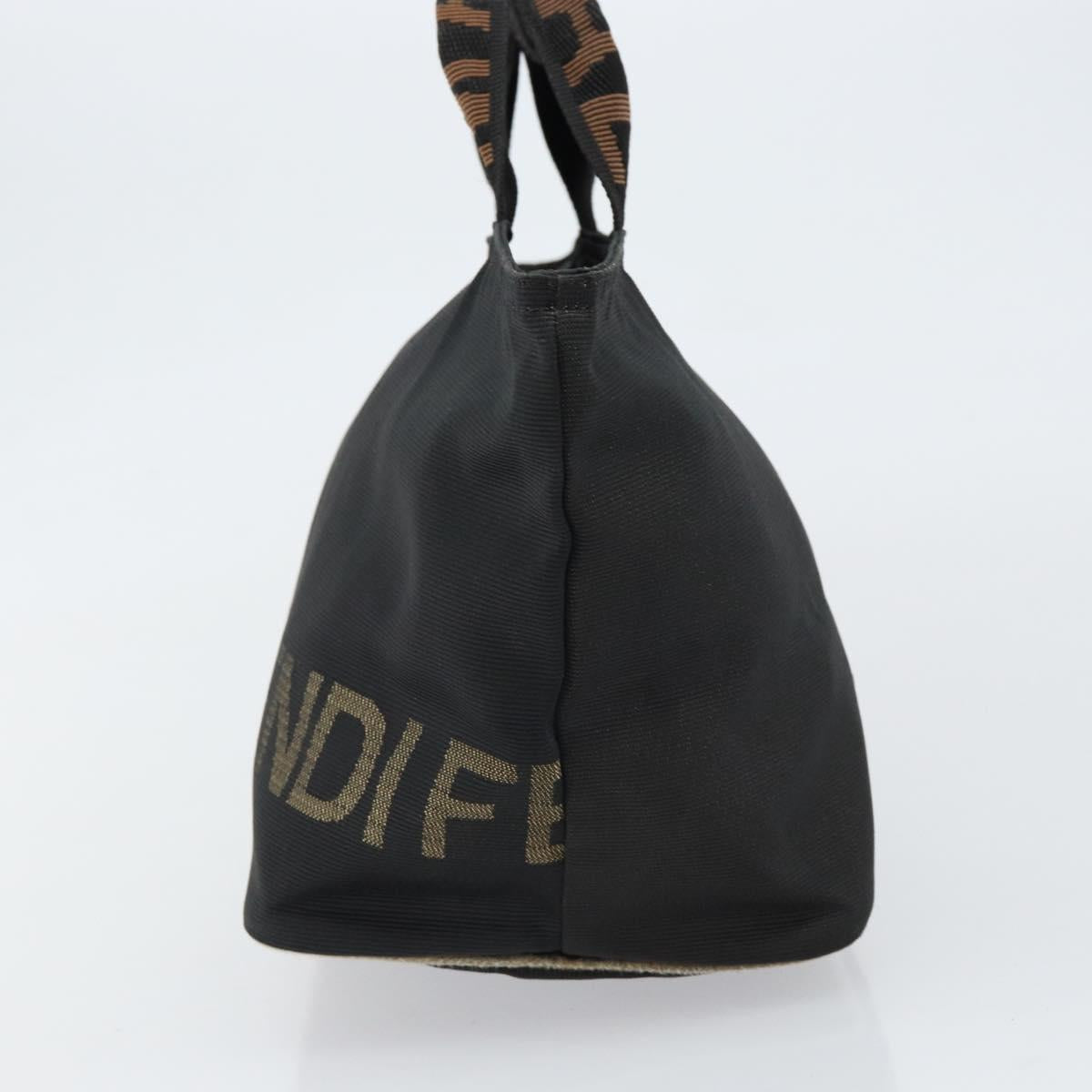 Fendi Roma Logo Canvas Tote | Black &amp; Zucca | Made in Italy | Late 1990s