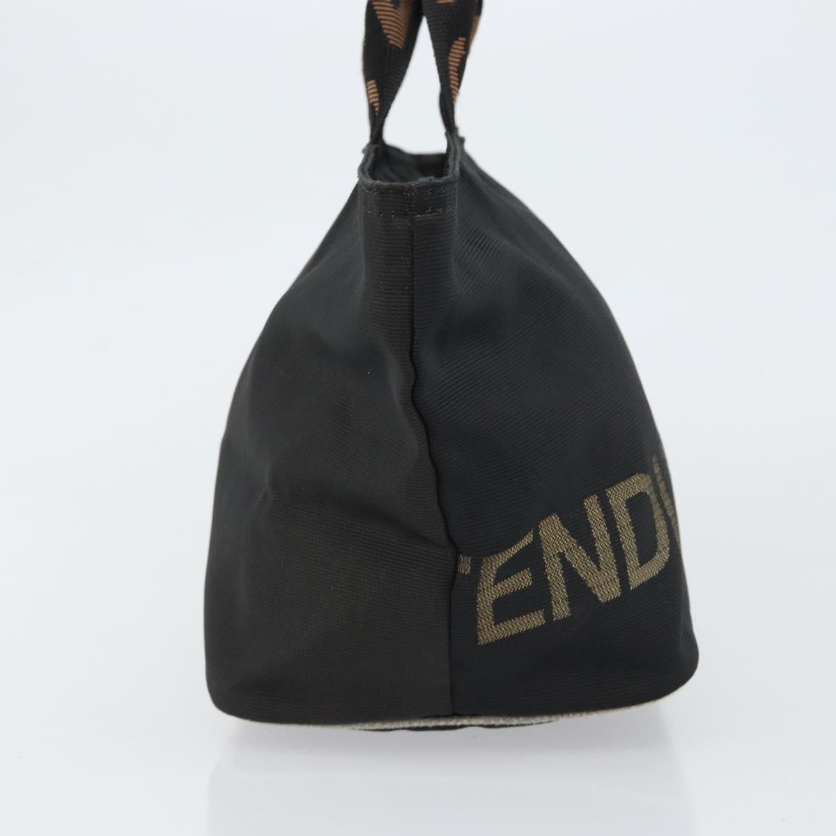 Fendi Roma Logo Canvas Tote | Black &amp; Zucca | Made in Italy | Late 1990s