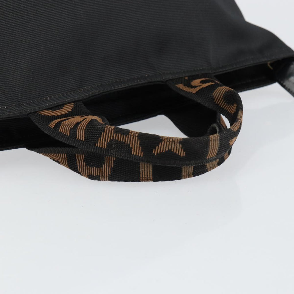 Fendi Roma Logo Canvas Tote | Black &amp; Zucca | Made in Italy | Late 1990s