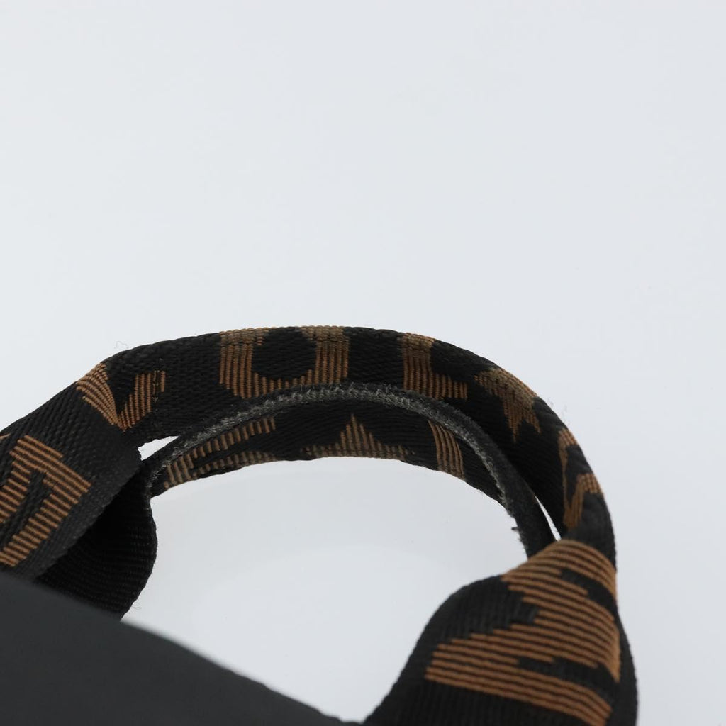 Fendi Roma Logo Canvas Tote | Black &amp; Zucca | Made in Italy | Late 1990s
