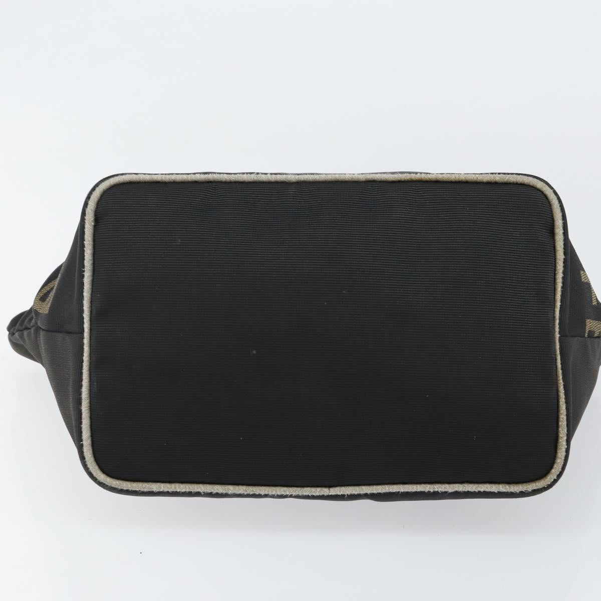 Fendi Roma Logo Canvas Tote | Black &amp; Zucca | Made in Italy | Late 1990s