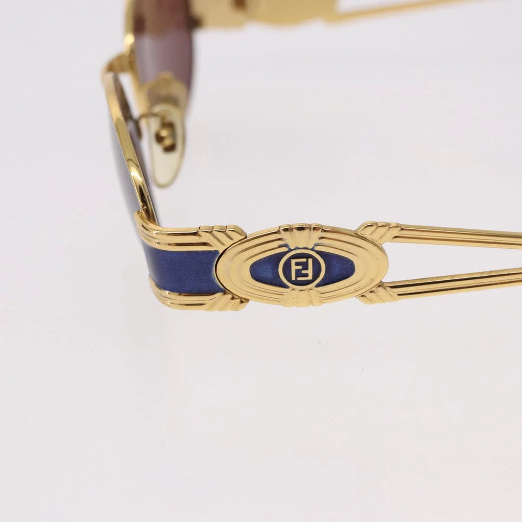 Fendi SL 7040 Sunglasses — Gold & Navy Enamel, Made in Italy - Vintage