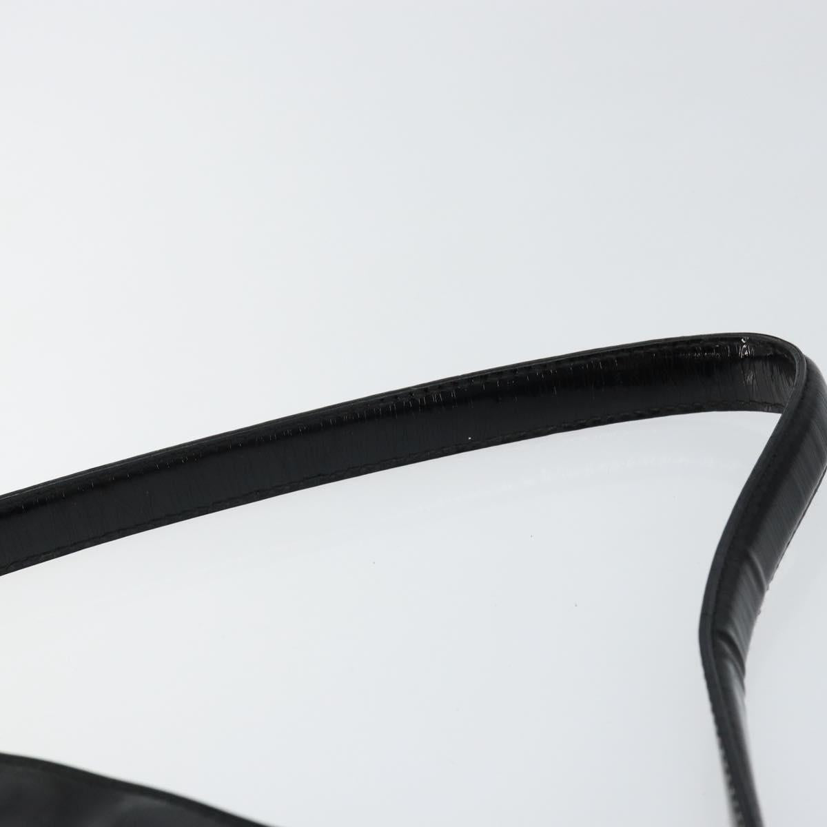 Gucci Canvas Patent Leather Stripe Shoulder Bag Brown Black White
