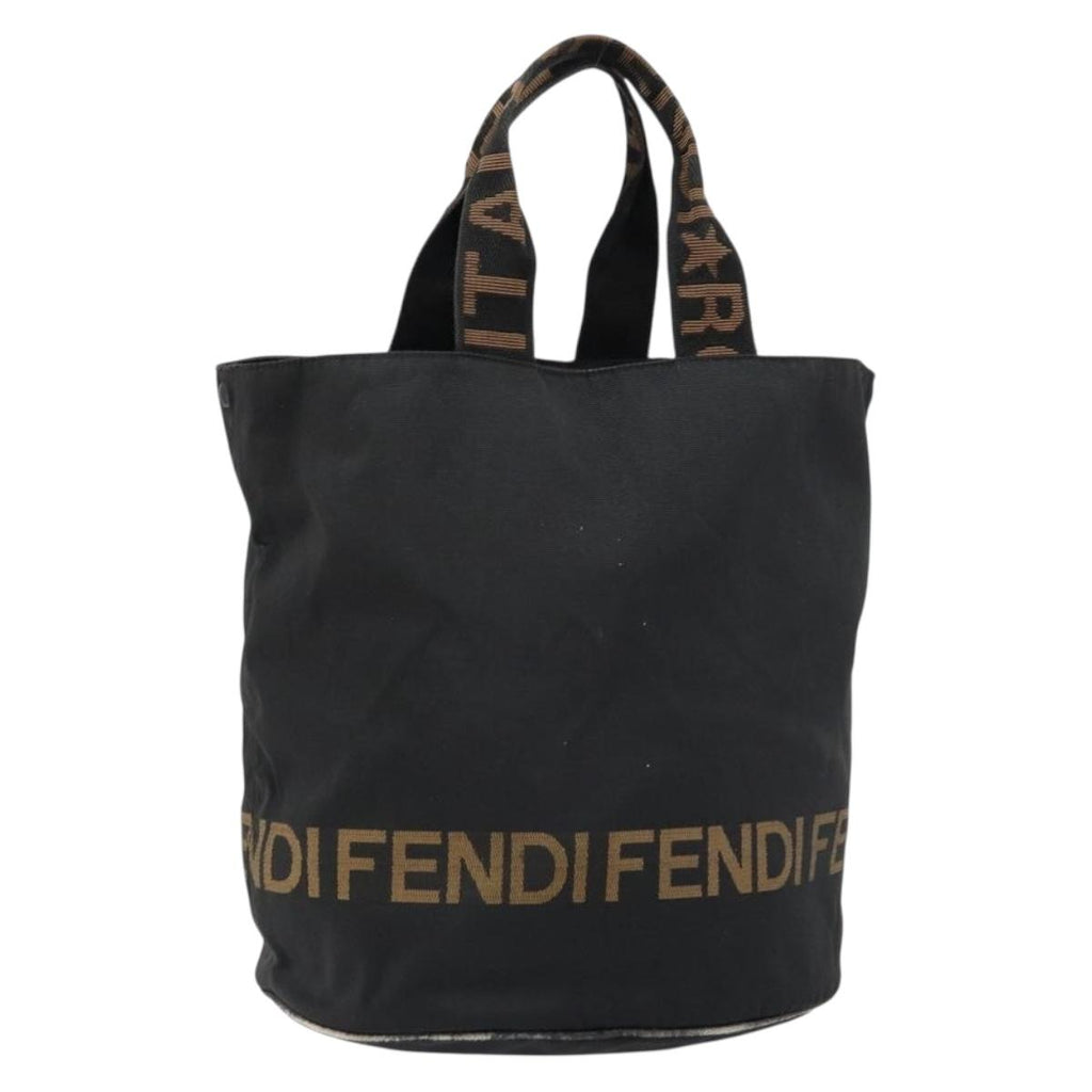 Fendi Roma Logo Canvas Bucket Tote | Made in Italy
