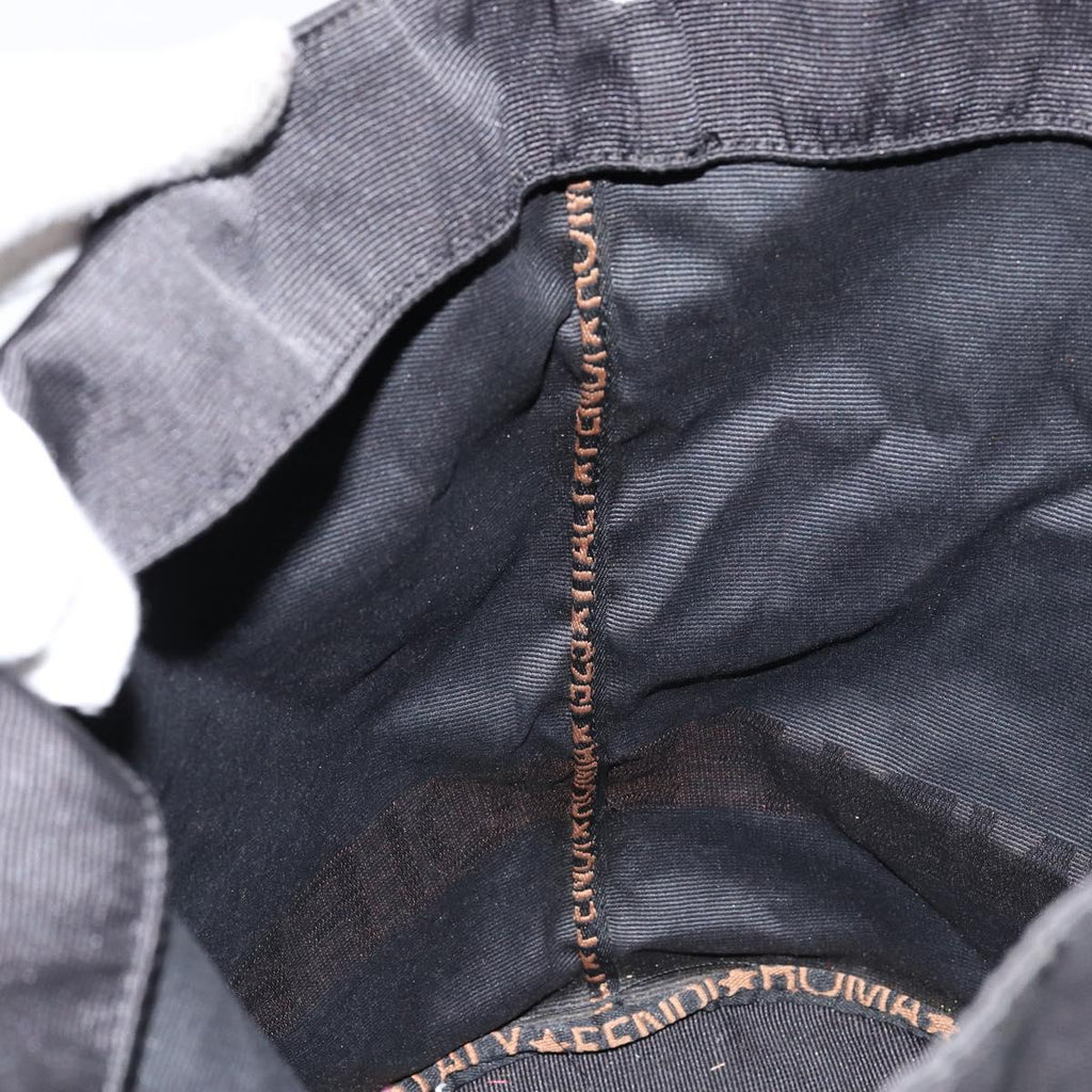 Fendi Roma Logo Canvas Bucket Tote | Made in Italy