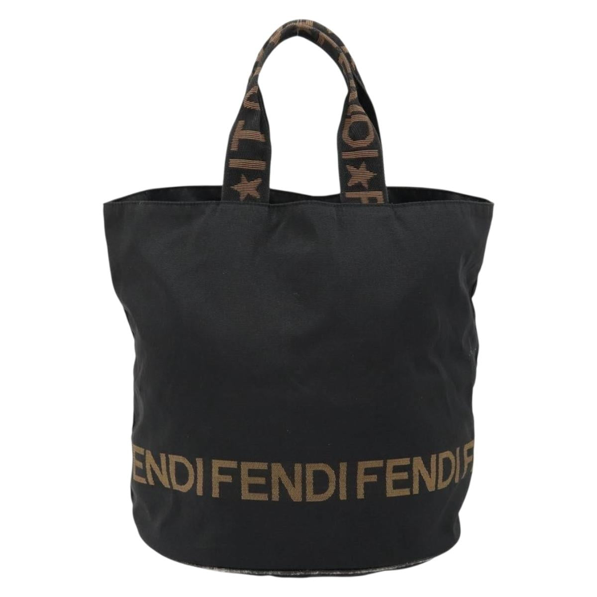 Fendi Roma Logo Canvas Bucket Tote | Made in Italy