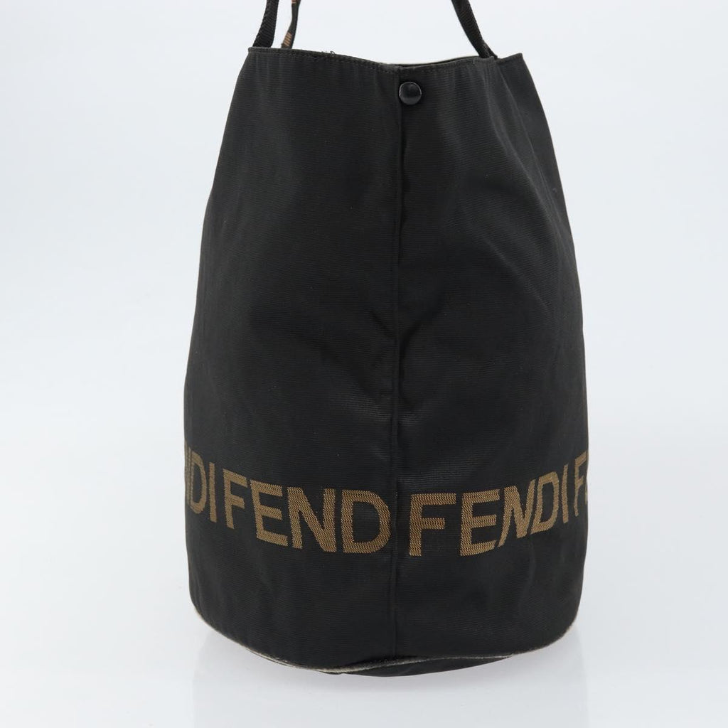 Fendi Roma Logo Canvas Bucket Tote | Made in Italy
