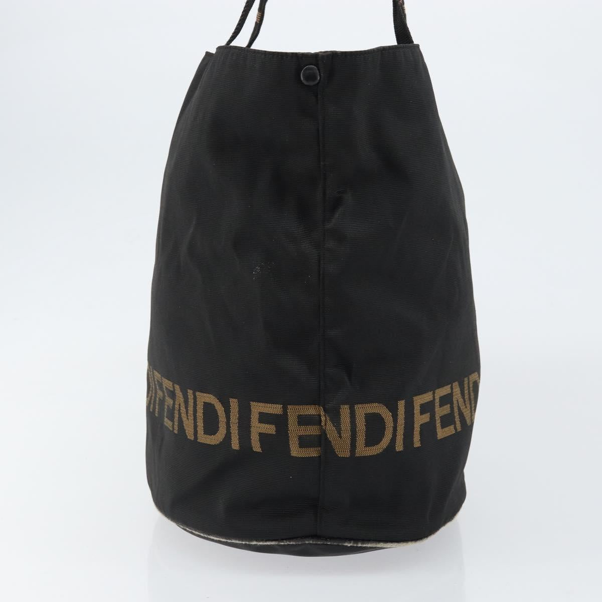 Fendi Roma Logo Canvas Bucket Tote | Made in Italy