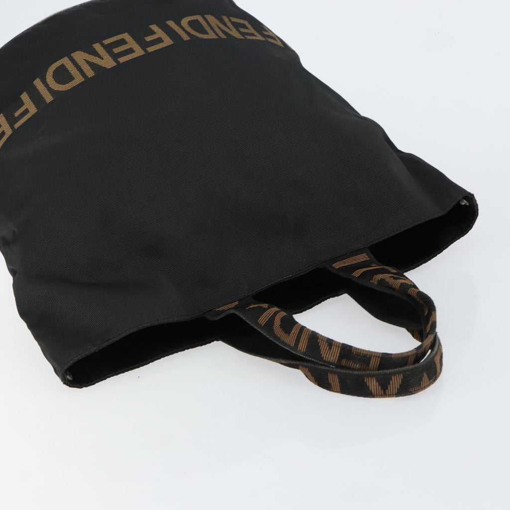Fendi Roma Logo Canvas Bucket Tote | Made in Italy